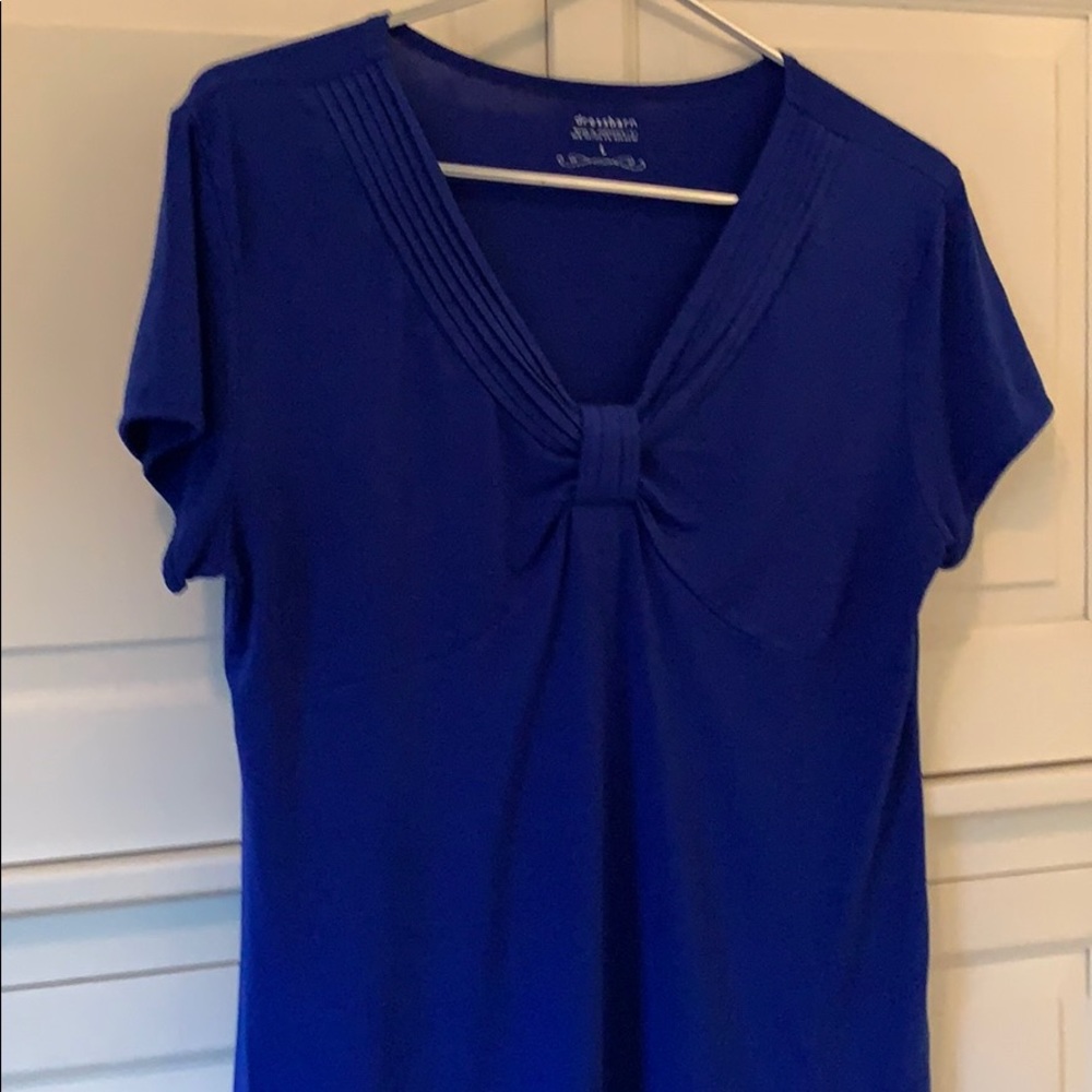Dress Barn Cap sleeve Vee Neck Blouse